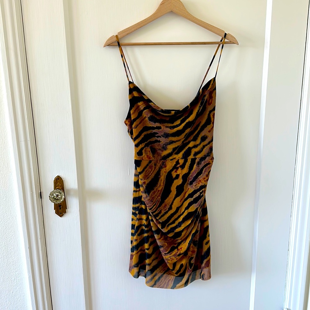 Wayf mesh like fabric dress